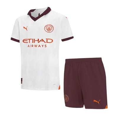 23-24 Manchester City Away Jersey Kids Kit