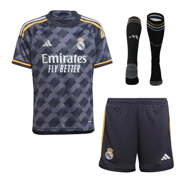 23-24 Real Madrid Away Jersey Kids Full Kit