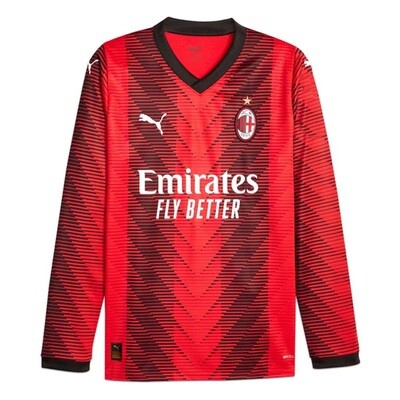 23-24 AC Milan Home Long Sleeve Jersey
