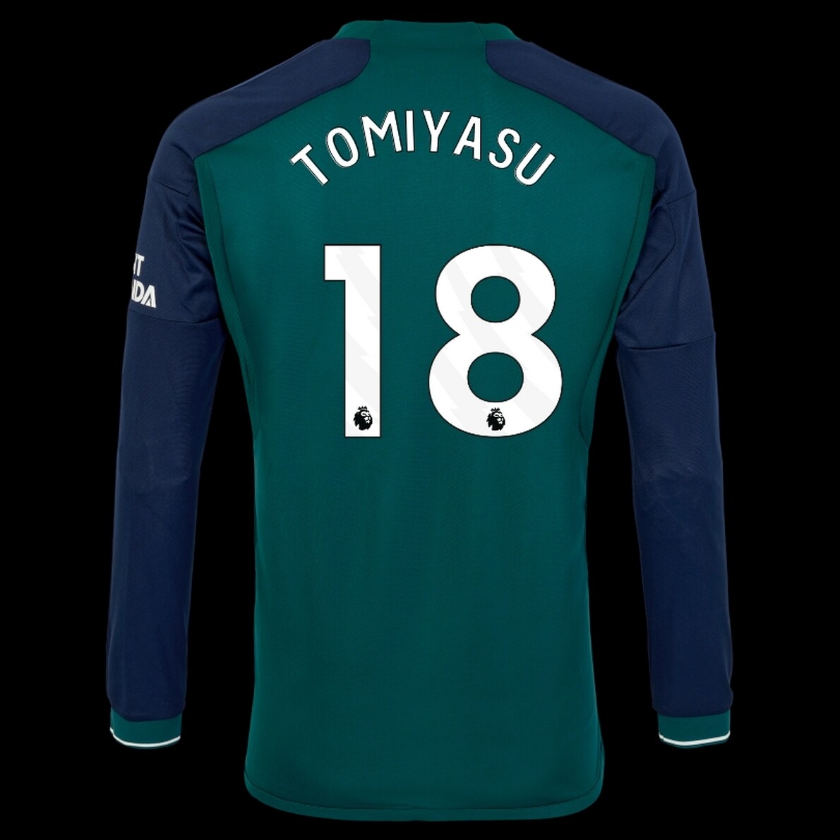  Arsenal Third Takehiro Tomiyasu #18 Long Sleeve Jersey 2023/2024 