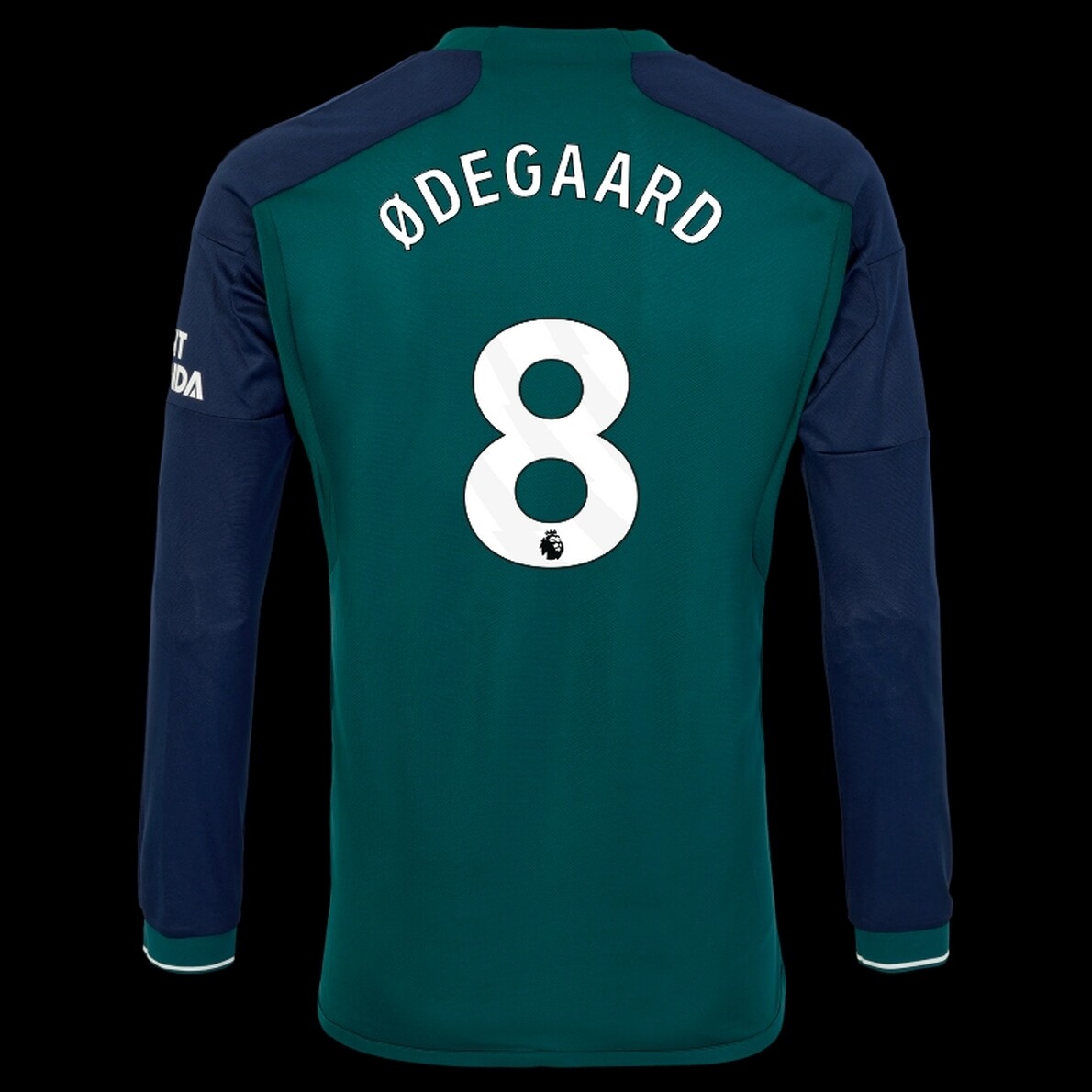  Arsenal Third Martin Ødegaard Long #8 Sleeve Jersey 2023/2024 