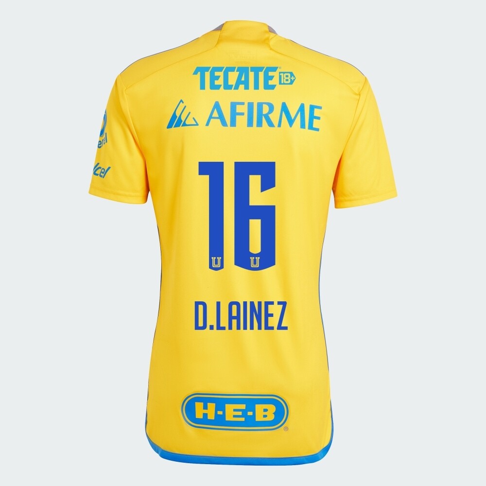  Tigres UANL Diego Lainez #16 Home Jersey 2023/2024