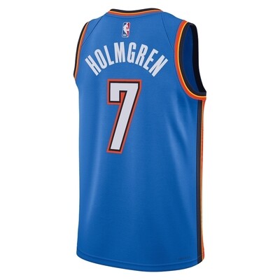 Oklahoma City Thunder Chet Holmgren #7 Blue Icon Swingman Jersey 