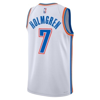 Oklahoma City Thunder Chet Holmgren #7 White Icon Swingman Jersey 