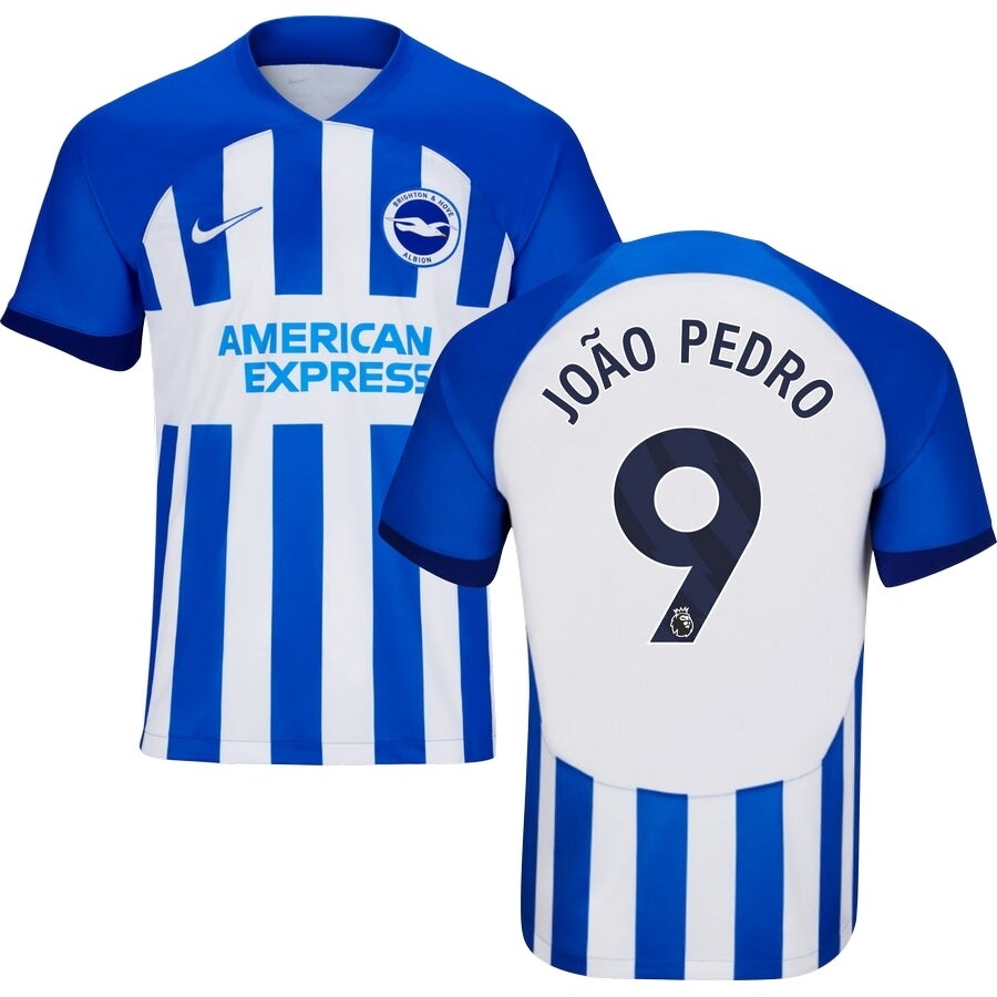 Brighton &amp; Hove Albion Home João Pedro 9 Jersey 2023-2024