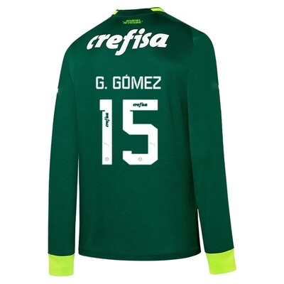 Palmeiras Home Gustavo Gómez 15 Long Sleeve Soccer Football Shirt 2023-24