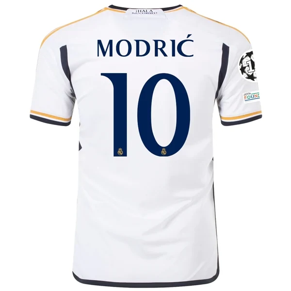 Real Madrid Luka Modric Home Jersey 2023/2024 With Champions League + Club World Cup Patches