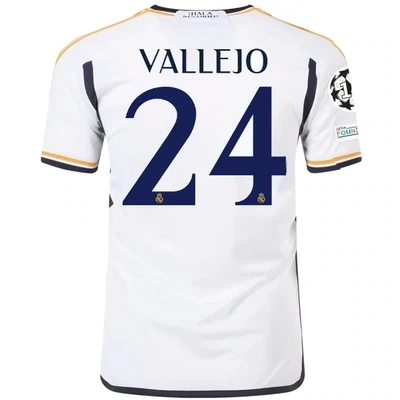 Real Madrid Jesus Vallejo Home Jersey 2023/2024 With Champions League + Club World Cup Patches