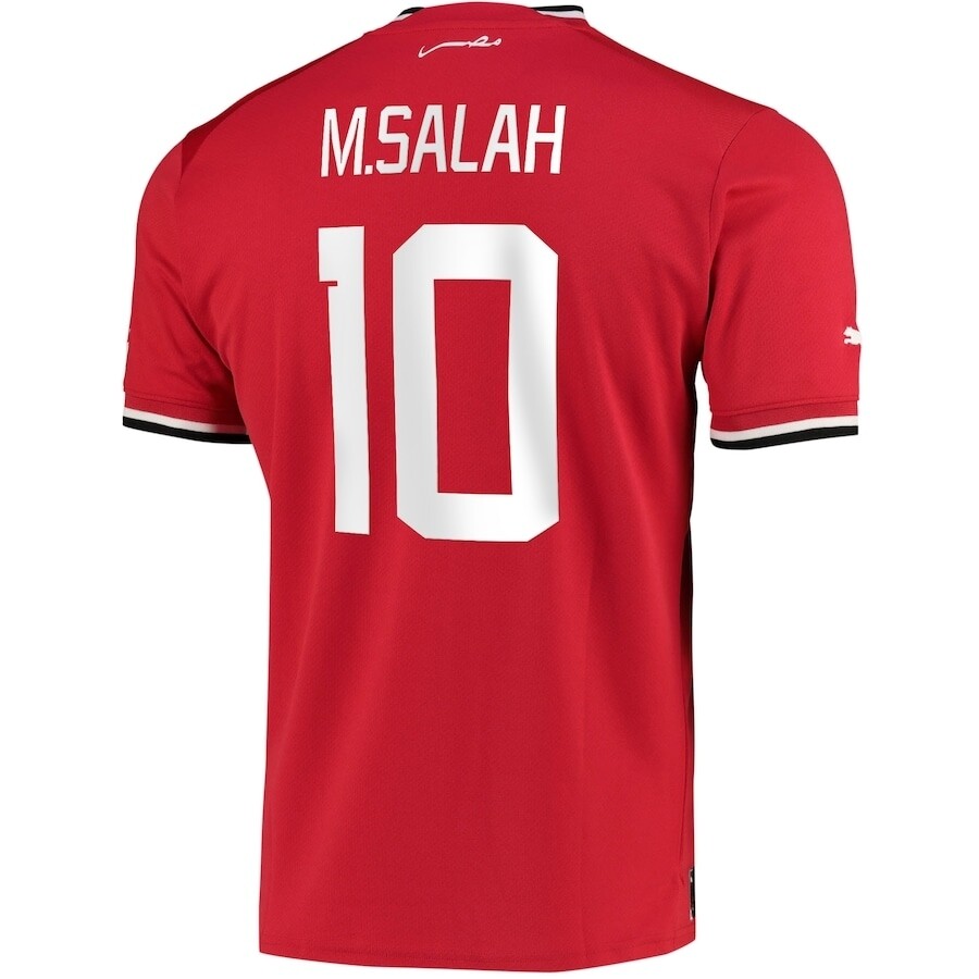 AFCON Egypt Home Mo. Salah #10 Red Soccer Jersey 2024