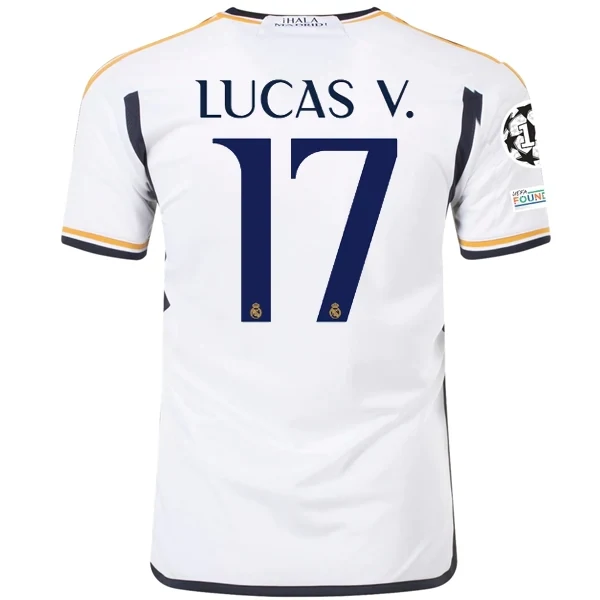 Real Madrid Lucas Vazquez Home Jersey 2023/2024 With Champions League + Club World Cup Patches