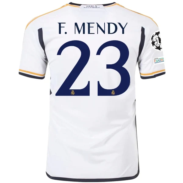 Real Madrid Ferland Mendy Home Jersey 2023/2024 With Champions League + Club World Cup Patches