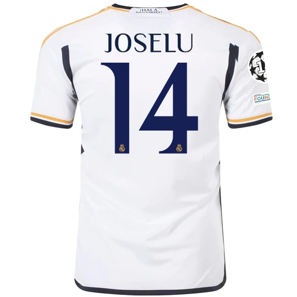 Real Madrid Joselu Home Jersey 2023/2024 With Champions League + Club World Cup Patches