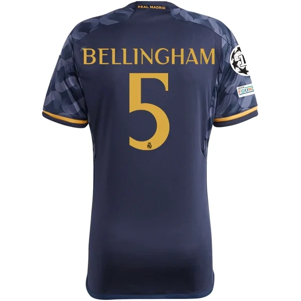 Real Madrid Jude Bellingham Away Jersey 2023/2024 With Champions League + Club World Cup Patches
