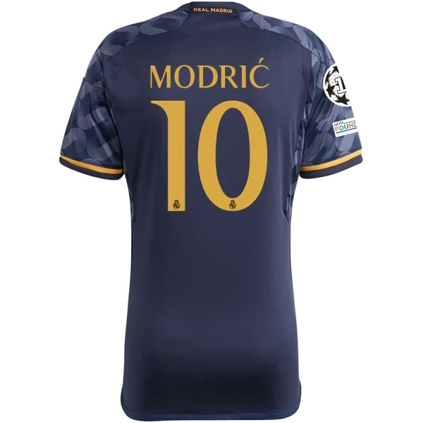 Real Madrid Luka Modric Away Jersey 2023/2024 With Champions League + Club World Cup Patches