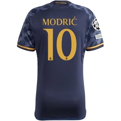 Real Madrid Luka Modric Away Jersey 2023/2024 With Champions League + Club World Cup Patches