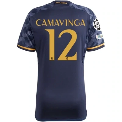 Real Madrid Eduardo Camavinga Away Jersey 2023/2024 With Champions League + Club World Cup Patches