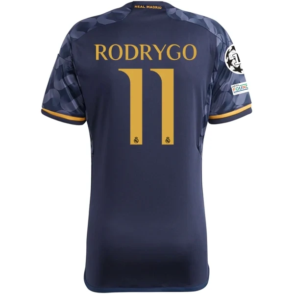 Real Madrid Rodrygo Away Jersey 2023/2024 With Champions League + Club World Cup Patches