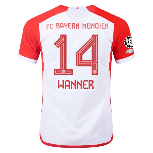 Bayern Munich Paul Wanner Home Jersey 2023/2024 With Champions League Patches