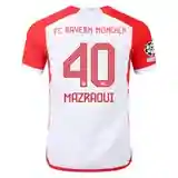 Bayern Munich Noussair Mazraoui Home Jersey 2023/2024 With Champions League Patches