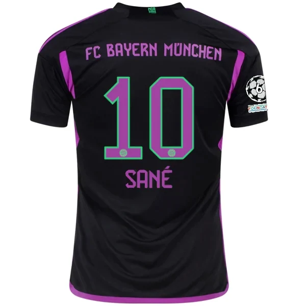 Bayern Munich Leroy Sané Away Jersey 2023/2024 With Champions League Patches