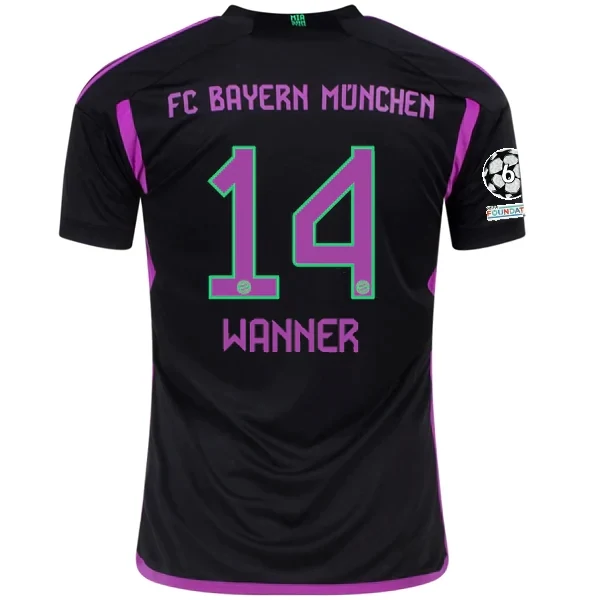 Bayern Munich Paul Wanner Away Jersey 2023/2024 With Champions League Patches