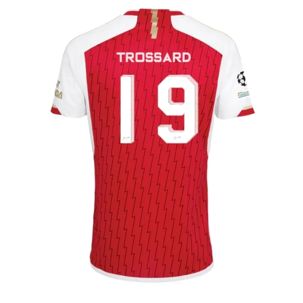 Arsenal Leandro Trossard Home Jersey 2023/2024 With Champions League Patches