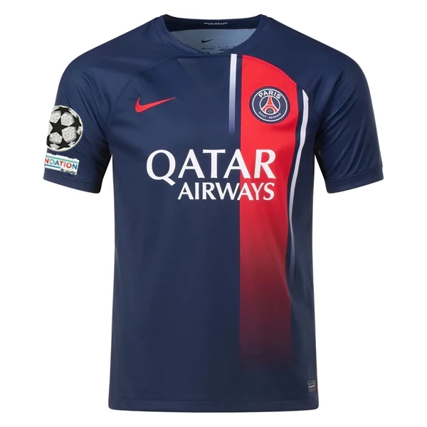 PSG Home Jersey 2023/2024 With Champions League Patches