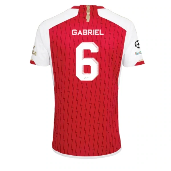 Arsenal Gabriel Magalhães Home Jersey 2023/2024 With Champions League Patches
