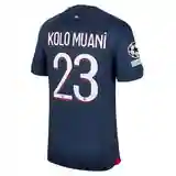 PSG Randal Kolo Muani Home Jersey 2023/2024 With Champions League Patches