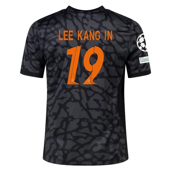 PSG Lee Kang In Third Jersey 2023/2024 With Champions League Patches