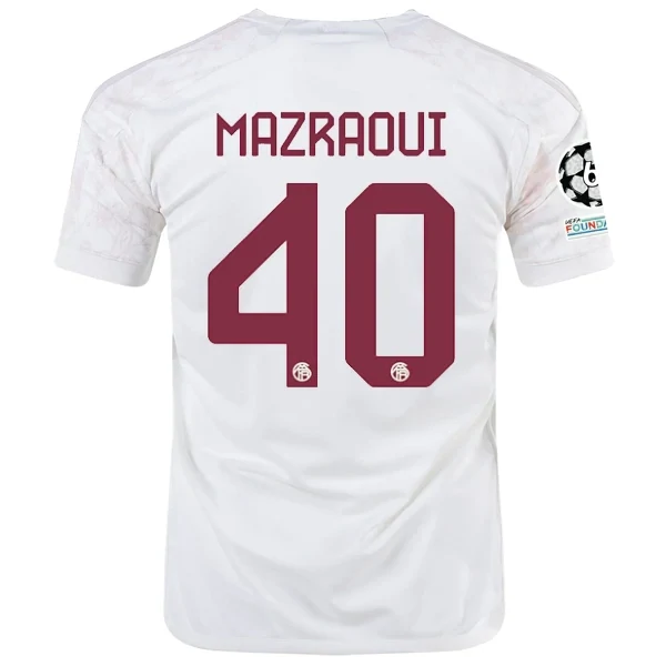 Bayern Munich Noussair Mazraoui Third Jersey 2023/2024 With Champions League Patches