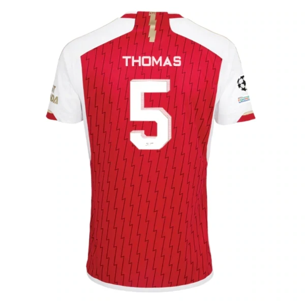 Arsenal Thomas Partey Home Jersey 2023/2024 With Champions League Patches