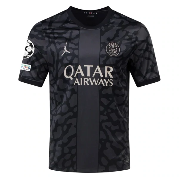 PSG Third Jersey 2023/2024 With Champions League Patches