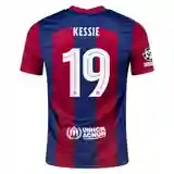 Barcelona Franck Kessie Home Jersey 2023/2024 With Champions League Patches