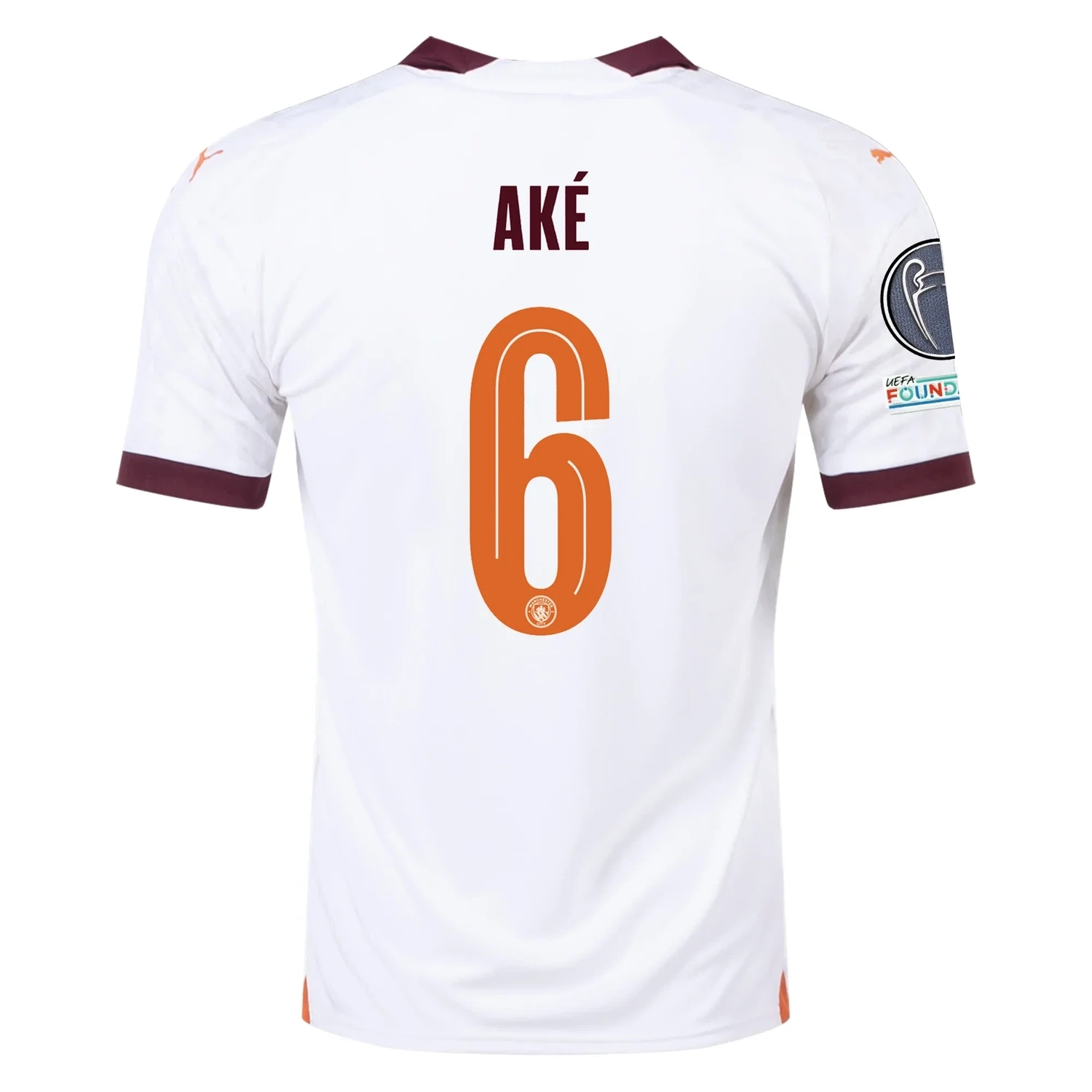 Manchester City Nathan Ake Away Jersey 2023/2024 With Champions League Patches