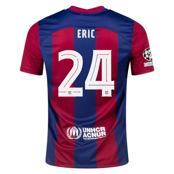 Barcelona Eric García Home Jersey 2023/2024 With Champions League Patches