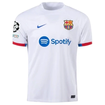 Barcelona Away Jersey 2023/2024 With Champions League Patches