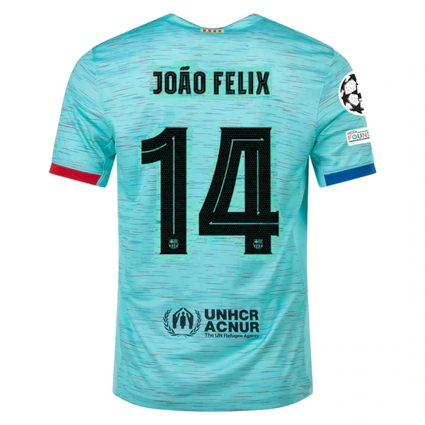 Barcelona João Félix Third Jersey 2023/2024 With Champions League Patches