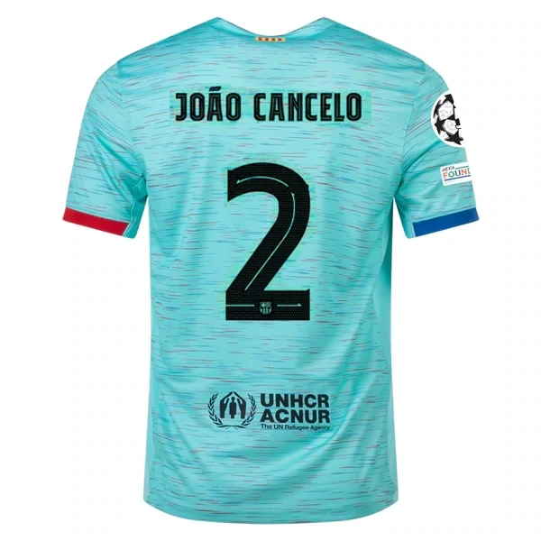 Barcelona João Cancelo Third Jersey 2023/2024 With Champions League Patches
