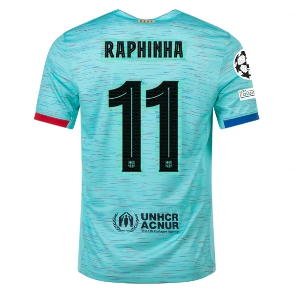 Barcelona Raphinha Third Jersey 2023/2024 With Champions League Patches