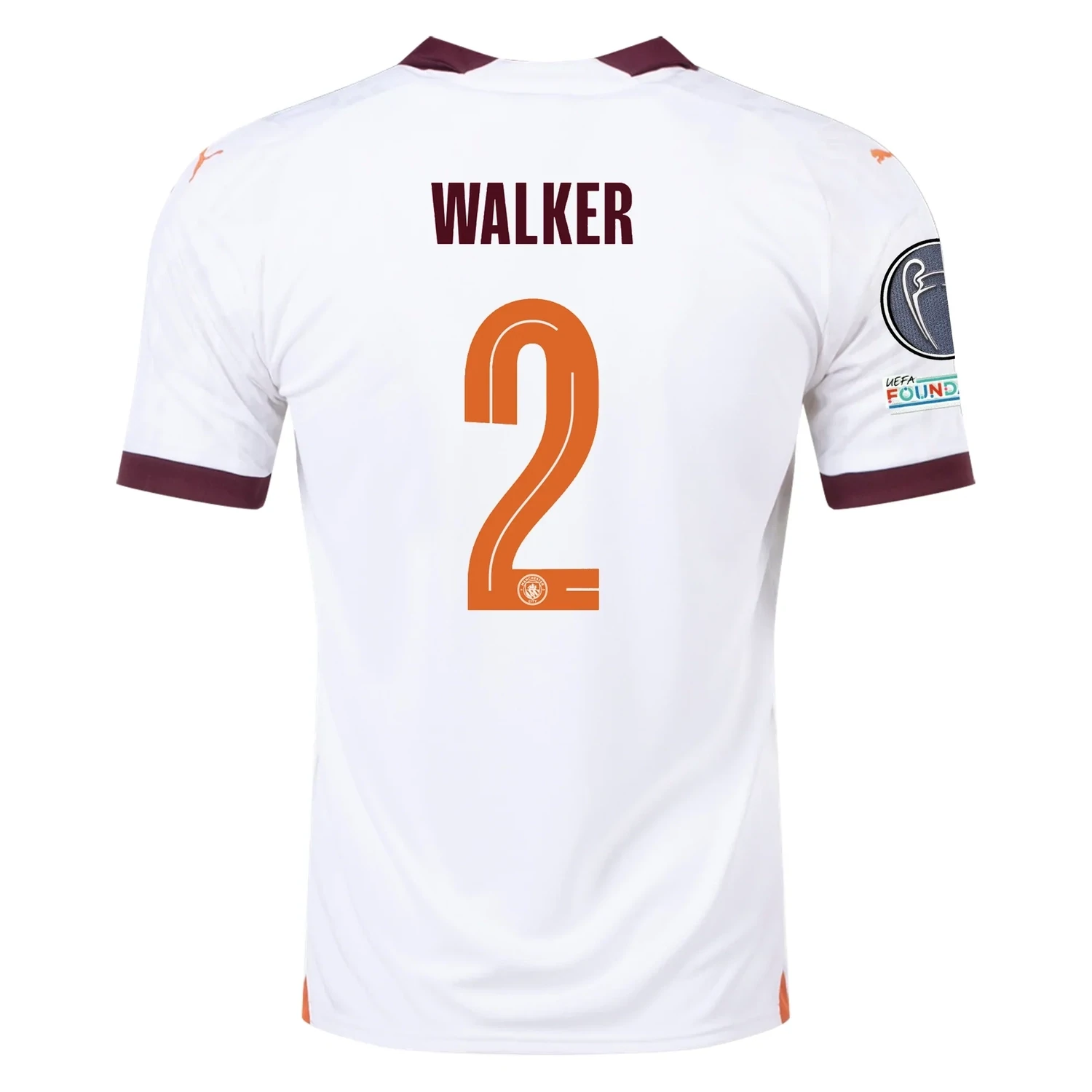 Manchester City Kyle Walker Away Jersey 2023/2024 With Champions League Patches