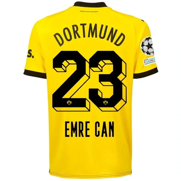 Borussia Dortmund Emre Can Home Jersey 2023/2024 With Champions League Patches