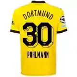 Borussia Dortmund Ole Pohlmann Home Jersey 2023/2024 With Champions League Patches