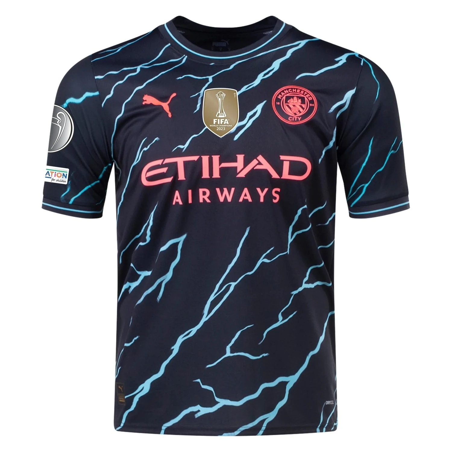 Manchester City Third Jersey 2023/2024 With Champions League Patches