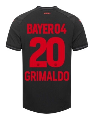 23-24 Bayer Leverkusen ALEJANDRO GRIMALDO 20 Home Soccer Jersey