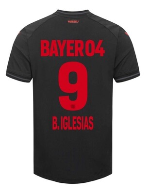 23-24 Bayer Leverkusen BORJA IGLESIAS 9 Home Soccer Jersey