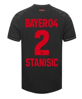 23-24 Bayer Leverkusen JOSIP STANISIC 2 Home Soccer Jersey
