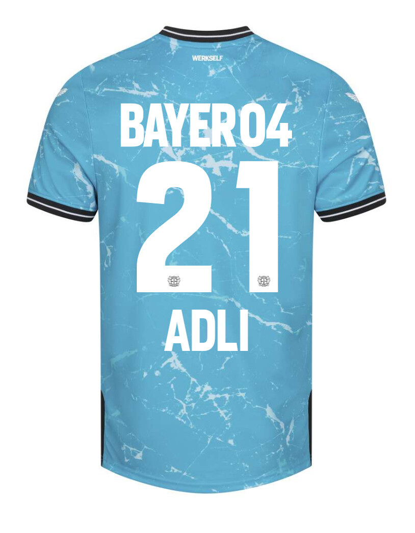23-24 Bayer Leverkusen AMINE ADLI 21 Third Soccer Jersey