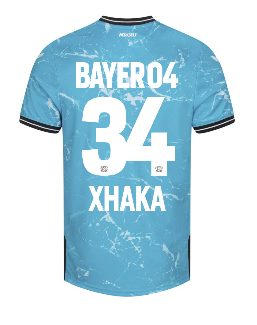 23-24 Bayer Leverkusen GRANIT XHAKA 34 Third Soccer Jersey