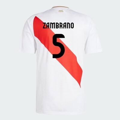Peru Copa America Home Carlos Zambrano #5 Jersey Shirt 2024